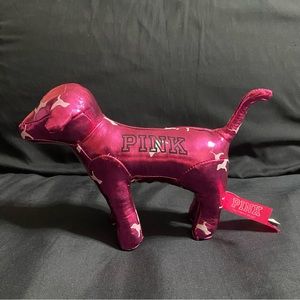 Victoria’s Secret PINK Metallic Pink Dog with Mini White Dogs from 2018
